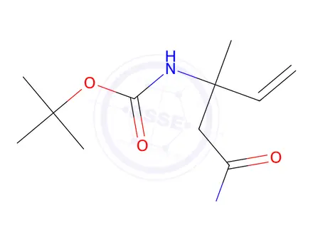 Chemical structure of tert-Butyl (3-amino-3-methylpent-4-enoyl)carbamate