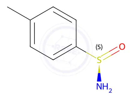 Chemical structure of (R)-(-)-p-Toluenesulfinamide
