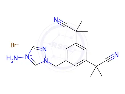 Chemical structure of 4-Aminoanastrozolium Bromide