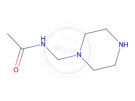 Chemical structure of Acetamide, N-(1-piperazinylmethyl)-(9CI)