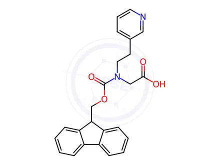Chemical structure of Glycine, N-[(9H-fluoren-9-ylmethoxy)carbonyl]-N-[2-(3-pyridinyl)ethyl]-
