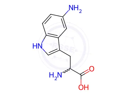 Chemical structure of 5-Amino-DL-tryptophan