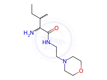 Chemical structure of 2-Amino-3-methyl-N-[2-(4-morpholinyl)ethyl]-pentanamide dihydrochloride