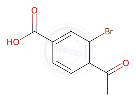 Chemical structure of Benzoic acid, 4-acetyl-3-bromo-