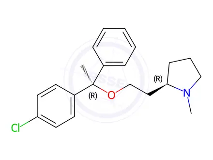 Chemical structure of Clomastine in methanol