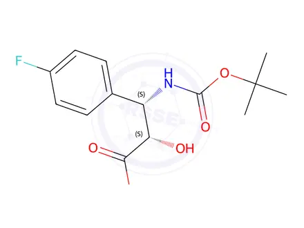 Chemical structure of (2s,3s)-3-((Tert-Butoxycarbonyl)Amino)-3-(4-Fluorophenyl)-2-Hydroxypropanoic Acid