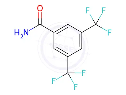 Chemical structure of 3,5-Bis(trifluoromethyl)benzamide