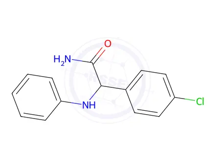 Chemical structure of 2-(4-chlorophenyl)-2-(phenylamino)acetamide