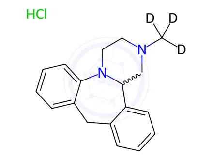 Chemical structure of (±)-Mianserin-[D3] hydrochloride