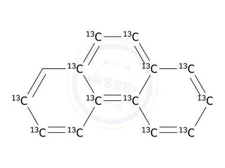 Chemical structure of Phenanthrene-[U-13C]