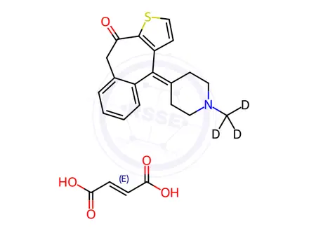 Chemical structure of Ketotifen Fumarate-d3