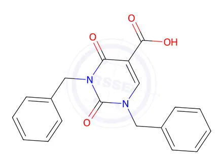 Chemical structure of 1,3-dibenzyl-2,4-dioxo-1,2,3,4-tetrahydropyriMidine-5-carboxylic acid