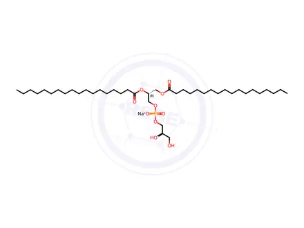 Chemical structure of 1,2-Distearoyl-sn-glycero-3-phospho-rac-(1-glycerol) Sodium Salt