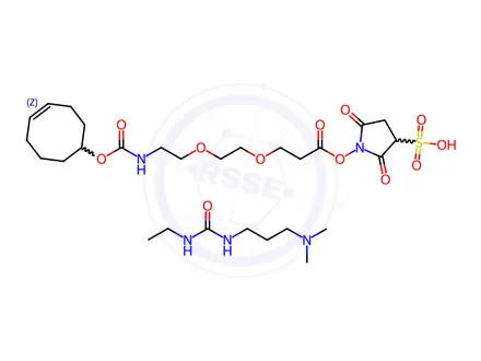 Chemical structure of TCO-PEG2-Sulfo-NHS ester-EDC Urea