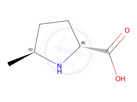 Chemical structure of (2R,5S)-5-Methylpyrrolidine-2-carboxylic acid
