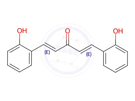 Chemical structure of (E,E)-Bis(2-hydroxybenzylidene)acetone (2-HBA)