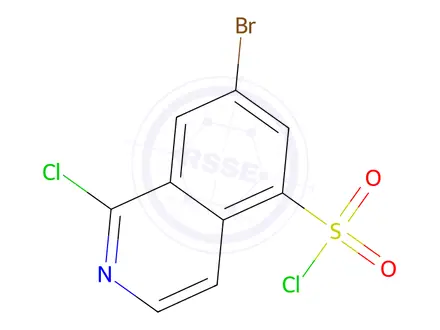 Chemical structure of 7-Bromo-1-chloroisoquinoline-5-sulfonyl chloride