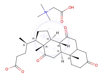 Chemical structure of (carboxymethyl)trimethylammonium 3,7,12-trioxocholan-24-oate