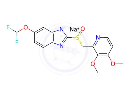 Chemical structure of (S)-(-)-Pantoprazole Sodium Salt