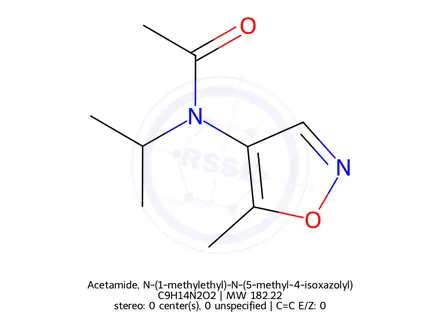 Chemical structure of Acetamide, N-(1-methylethyl)-N-(5-methyl-4-isoxazolyl)-