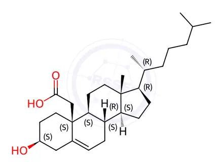 Chemical structure of 19-Carboxy Cholesterol