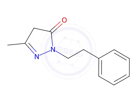 Chemical structure of 3-Methyl-1-(2-phenylethyl)-2-pyrazolin-5-one