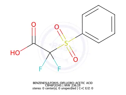Chemical structure of BENZENESULFONYL-DIFLUORO-ACETIC ACID