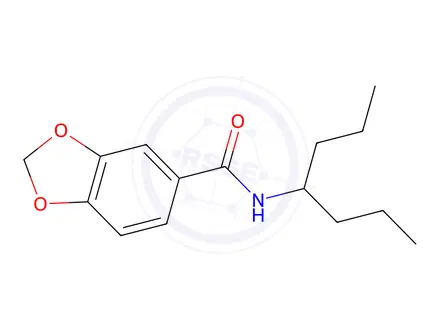 Chemical structure of N-(Heptan-4-yl)benzo[d][1,3]dioxole-5-carboxamide