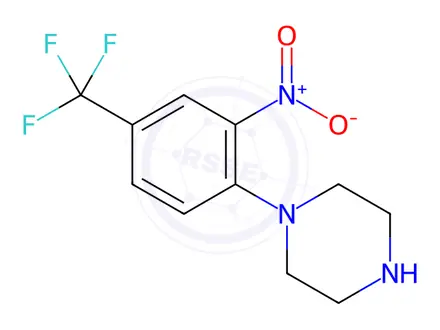 Chemical structure of 1-[2-Nitro-4-(trifluoromethyl)phenyl]piperazine