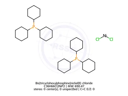 Chemical structure of Bis(tricyclohexylphosphine)nickel(II) chloride