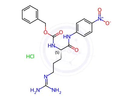 Chemical structure of Z-L-Arg-pNA Hydrochloride