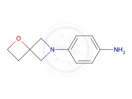 Chemical structure of 4-(1-Oxa-6-azaspiro[3.3]heptan-6-yl)aniline