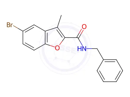Chemical structure of n-Benzyl-5-bromo-3-methylbenzofuran-2-carboxamide