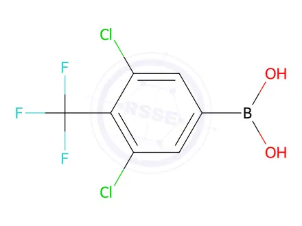 Chemical structure of (3,5-Dichloro-4-(trifluoromethyl)phenyl)boronic acid
