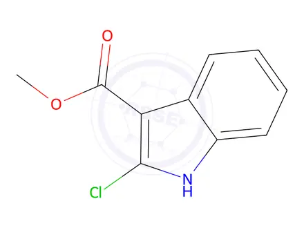 Chemical structure of 2-CHLORO-1H-INDOLE-3-CARBOXYLIC ACID METHYL ESTER