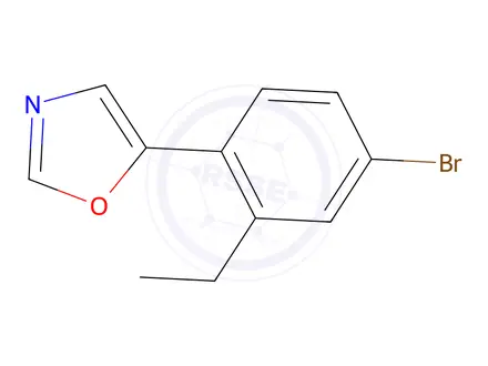 Chemical structure of 5-(4-Bromo-2-ethylphenyl)oxazole