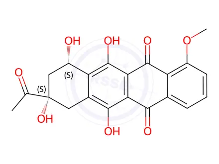 Chemical structure of Epirubicin EP Impurity B (Daunorubicin EP Impurity A, Daunomycinone)