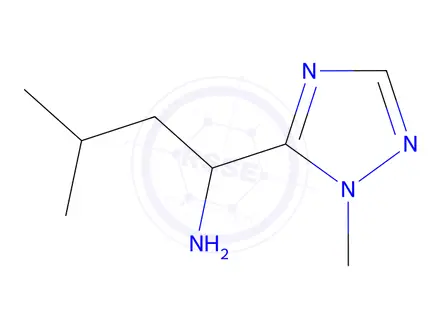 Chemical structure of 3-methyl-1-(1-methyl-1H-1,2,4-triazol-5-yl)-1-butanamine