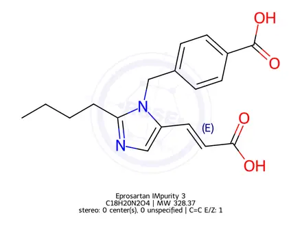 Chemical structure of Des[2-(2-thienylmethyl)] Eprosartan