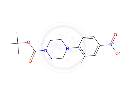 Chemical structure of tert-Butyl 4-(2-fluoro-4-nitrophenyl)piperazine-1-carboxylate