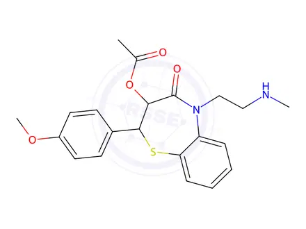 Chemical structure of N-Desmethyl Diltiazem Hydrochloride