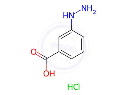 Chemical structure of 3-Hydrazinobenzoic Acid Hydrochloride
