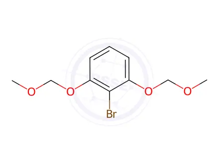 Chemical structure of Benzene, 2-bromo-1,3-bis(methoxymethoxy)-