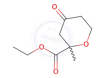 Chemical structure of ethyl 2-methyl-4-oxooxane-2-carboxylate