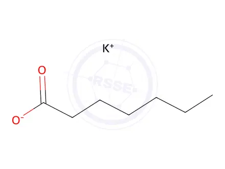 Chemical structure of Heptanoic acid, potassium salt