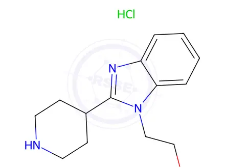 Chemical structure of 1-(2-ethoxyethyl)-2-(piperidin-4-yl)-1H-benzo[d]imidazole hydrochloride
