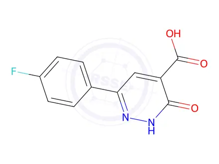 Chemical structure of 6-(4-fluorophenyl)-3-oxo-2,3-dihydropyridazine-4-carboxylic acid