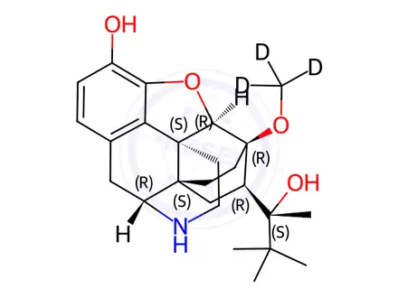Chemical structure of Norbuprenorphine-d3