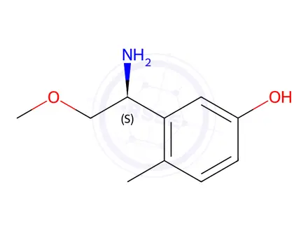 Chemical structure of 3-[(1S)-1-amino-2-methoxyethyl]-4-methylphenol