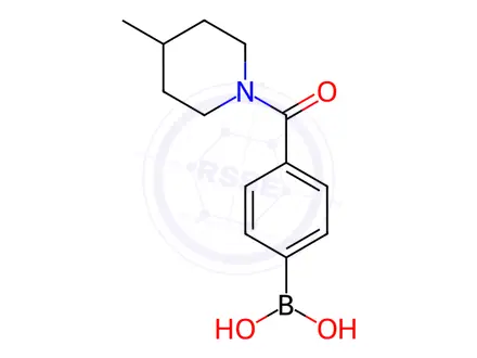 Chemical structure of 4-(4-Methylpiperidine-1-carbonyl)phenylboronic acid